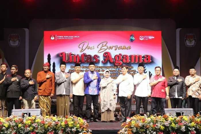 Doa bersama lintas agama KPU kabupaten Kediri