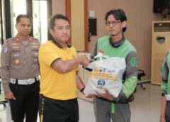 Olahraga Bersama hingga Baksos Ojol Semarakkan Hari Lalu Lintas Bhayangkara Polres Kediri