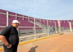 Dikebut, Pengerjaan 94 Meter Pagar Stadion Brawijaya Rampung