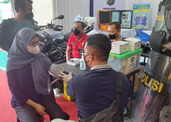 Berikan Ragam Layanan, Stand Bazar Polres Kediri Ramai Dikunjungi Warga