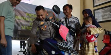 Kapolres Kediri Kota Serahkan Kendaraan Bermotor Kepada Para Korban Curanmor