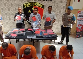 Polres Kediri Kota Gulung Pelaku Kejahatan, 4 Tersangka Berhasil diamankan.