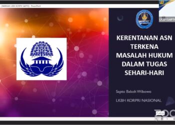 Korpri Menyapa ASN : ASN Pemkot Kediri Ikuti Webinar Wawasa Perlindungan Hukum