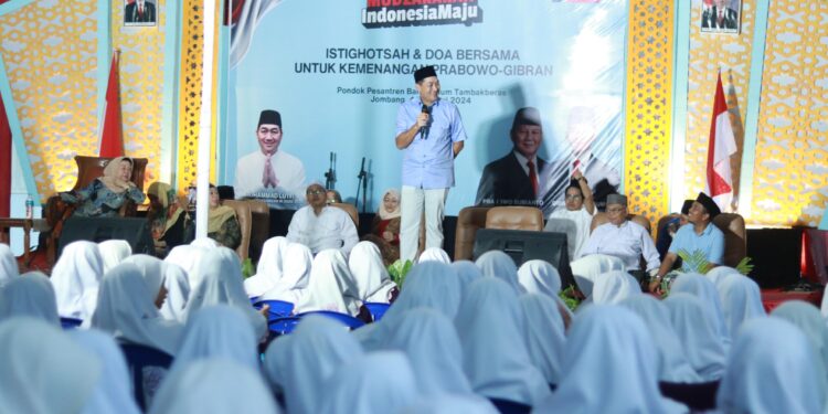 Jahit Suara Jatim, M Lutfi Yakinkan Ponpes Tambakberas Menangkan Prabowo-Gibran Sekali Putaran