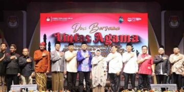 Doa bersama lintas agama KPU kabupaten Kediri