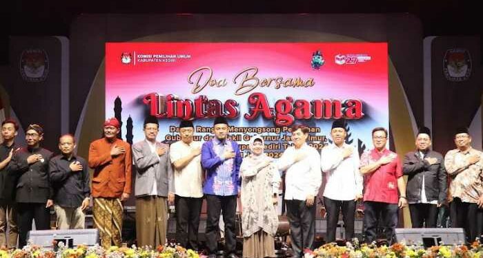 Doa bersama lintas agama KPU kabupaten Kediri
