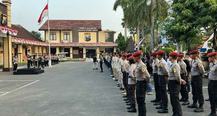 Apel pengamanan malam takbiran Polres Kediri Kota