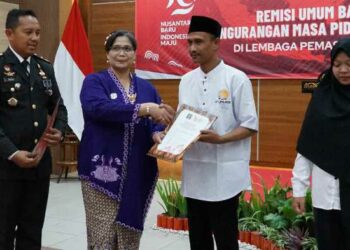 617 Napi Lapas Kediri Terima Remisi di Momen HUT RI ke 79
