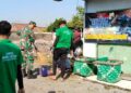 Koramil 0809/23 Kunjang Gelar Karya Bakti, Bersama Masyarakat Bersihkan Pasar