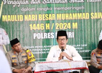 Saat Polres Kediri menggelar Peringatan Maulid Nabi Muhammad SAW, Berharap Pilkada Damai