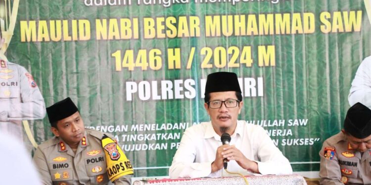 Saat Polres Kediri menggelar Peringatan Maulid Nabi Muhammad SAW, Berharap Pilkada Damai