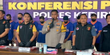 15 Tersangka Hasil Operasi Tumpas Narkoba Semeru 2024 Diamankan Polres Kediri