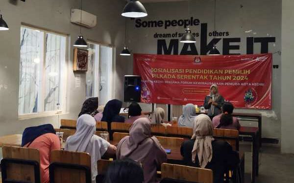 Sosialisasi Pada Komunitas Wirausaha Muda, KPU Kota Kediri Ingatkan Jangan Golput!