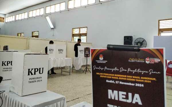 Gelar Simulasi Pemungutan dan Penghitungan Suara Pilkada 2024, KPU Kota Kediri Tekankan Hal Berikut