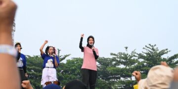 Gelar Fun Run, Vinanda – Gus Qowim Ajak Warga Kota Kediri Hidup Sehat