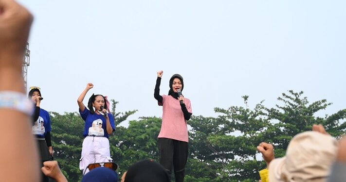 Gelar Fun Run, Vinanda – Gus Qowim Ajak Warga Kota Kediri Hidup Sehat