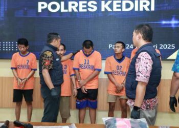Januari 2025, Polres Kediri Ungkap 3 Kasus Curanmor dan 2 Kasus Pengeroyokan