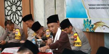 Momen Isra Mi’raj, Polres Kediri Gelar Tausyiah dan Santunan