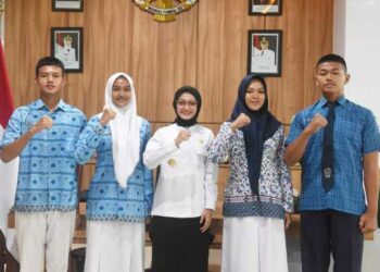 Ikut Seleksi Tingkat Provinsi, Mbak Wali Semangati 4 Calon Paskibraka Kota Kediri