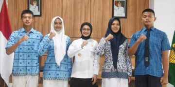 Ikut Seleksi Tingkat Provinsi, Mbak Wali Semangati 4 Calon Paskibraka Kota Kediri