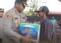 Bersama PWI Kediri Raya, Polres Kediri Berbagi Ratusan Paket Sembako