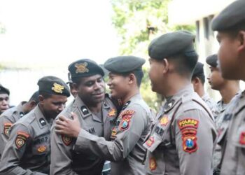 5 Bintara Asal Papua Kembali ke Tanah Kelahiran, Ini Pesan Kapolres Kediri