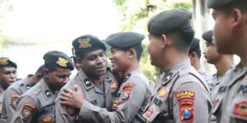 5 Bintara Asal Papua Kembali ke Tanah Kelahiran, Ini Pesan Kapolres Kediri