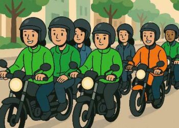 Tidak Ikut Turun Aksi ke Jakarta, Ojol Kota Kediri Tetap Berikan Dukungan Moral