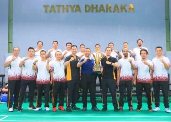 Polres Kediri Kota Sabet Juara l Turnamen Bulu Tangkis Kapolda Jatim Cup 2025