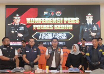 6 Pelaku Pengroyokan Dibekuk, Polres Kediri Tegaskan Penegakan Hukum Tanpa Pandang Bulu