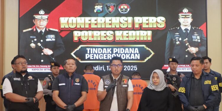 6 Pelaku Pengroyokan Dibekuk, Polres Kediri Tegaskan Penegakan Hukum Tanpa Pandang Bulu