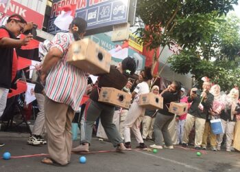 Serunya Lomba Agustusan di CFD, Mbak Wali Guyub Bareng Masyarakat
