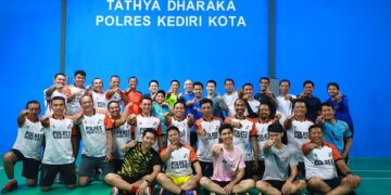 Juara Dunia Bulutangkiis Marcus Fernaldi Gideon Semangati Generasi muda di Kota Kediri