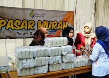 Kolaborasi Bersama Pemkab Kediri, PG Ngadiredjo Sukseskan Pasar Murah di Tiga Desa