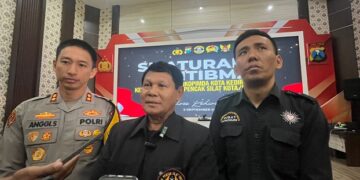 Perguruan Silat Bersama Polres Kediri Kota Siap Wujudkan Kedamaian Pasca Kerusuhan