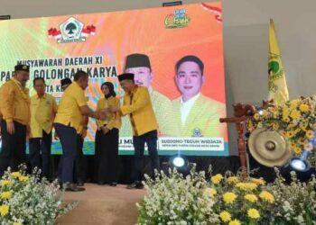 Sudjono Terpilih Aklamasi, Golkar Kediri Fokus Regenerasi Kader Muda