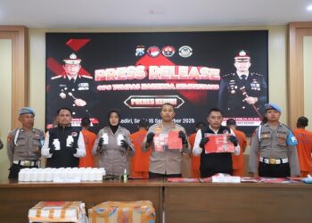 Operasi Tumpas Narkoba, 16 Tersangka Diamankan Polres Kediri