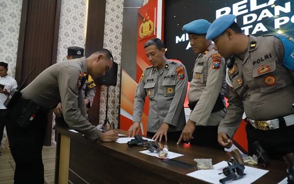 Polres Kediri Kota Laksanakan Pengawasan dan Pengendalian Penggunaan Senjata Api Dinas