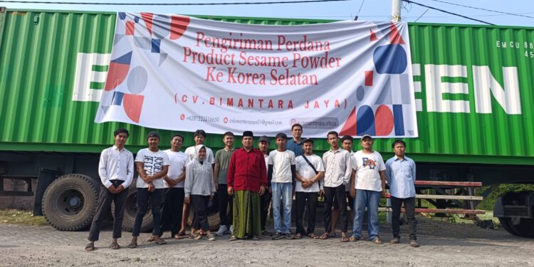 Dari Kediri, Eksport Perdana Serbuk Wijen Ke Korea Selatan