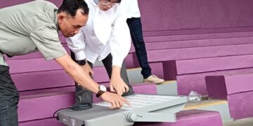 DLHKP Kediri Pastikan Pemasangan Lampu Baru Stadion Brawijaya Tepat Waktu