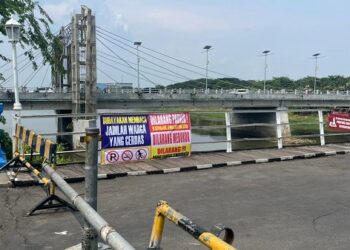 Jaga Kelestarian Cagar Budaya Jembatan Lama, Akses Kendaraan Ditutup Total