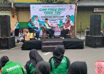 Hadir di CFD, Dinkes Kota Kediri Ajak Warga Peduli Deteksi Dini Tuberkulosis