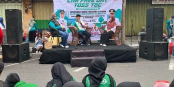 Hadir di CFD, Dinkes Kota Kediri Ajak Warga Peduli Deteksi Dini Tuberkulosis