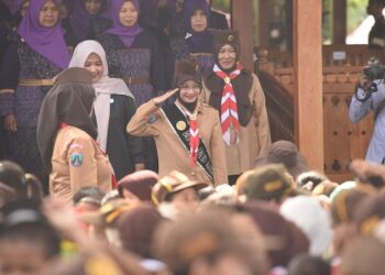 Cerianya Jambore PAUD Prasiaga Kota Kediri, Mbak Wali Apresiasi Petugas Apel Cilik dan Mengukuhkan Bunda PAUD