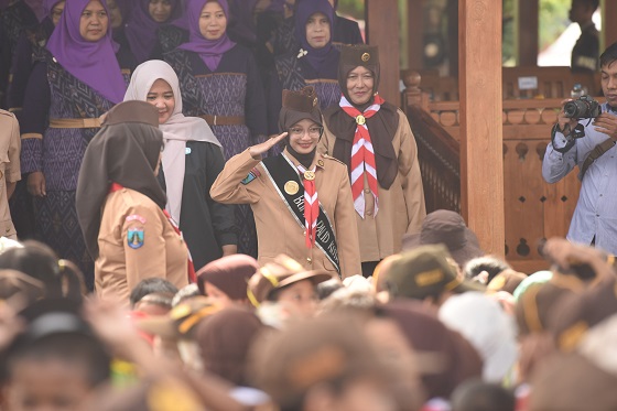 Cerianya Jambore PAUD Prasiaga Kota Kediri, Mbak Wali Apresiasi Petugas Apel Cilik dan Mengukuhkan Bunda PAUD