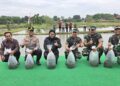 Kapolres Kediri Dampingi Tim Penilai Ster Mabesad Tinjau Kampung Pancasila Desa Canggu