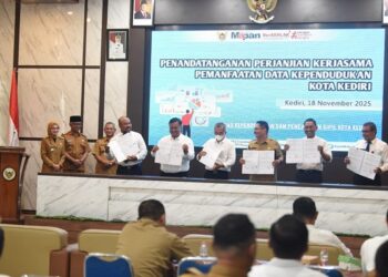 Wali Kota Kediri Dorong Pelayanan Publik Berkualitas Melalui Perjanjian Kerjasama Pemanfaatan Data Kependudukan