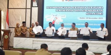 Wali Kota Kediri Dorong Pelayanan Publik Berkualitas Melalui Perjanjian Kerjasama Pemanfaatan Data Kependudukan