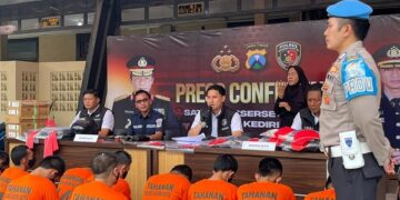 Polres Kediri Amankan 15 Tersangka Kejahatan dalam Operasi Sikat Semeru 2025