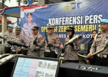 Tidak Memakai Helm Dominasi Pelanggaran Dalam Operasi Zebra Semeru 2025 Polres Kediri Kota